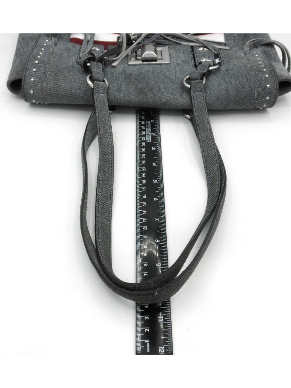 Aimee Kestenberg Hope for Warriors U.S.A. Flag Denim Shoulder Bag NEEDS WASHING! - Picture 2 of 16